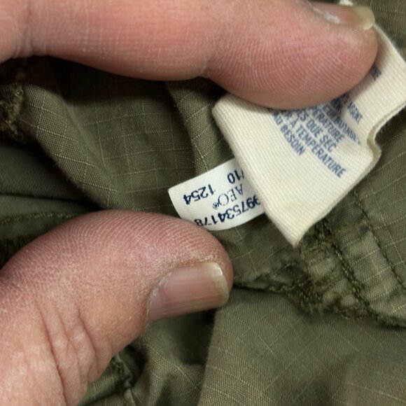 American Eagle Olive Green Cotton Utility Hooded Jacket Xs/Tp Lightweight Milita - Picture 6 of 7